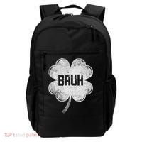 Funny St Patricks Day Bruh Meme Shamrock Backpack thumb 0