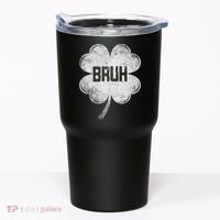 Funny St Patricks Day Bruh Meme Shamrock Tumbler thumb 0