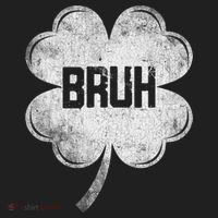 Funny St Patricks Day Bruh Meme Shamrock Golf Towel thumb 3