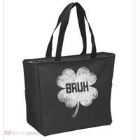 Funny St Patricks Day Bruh Meme Shamrock Tote Bag thumb 2