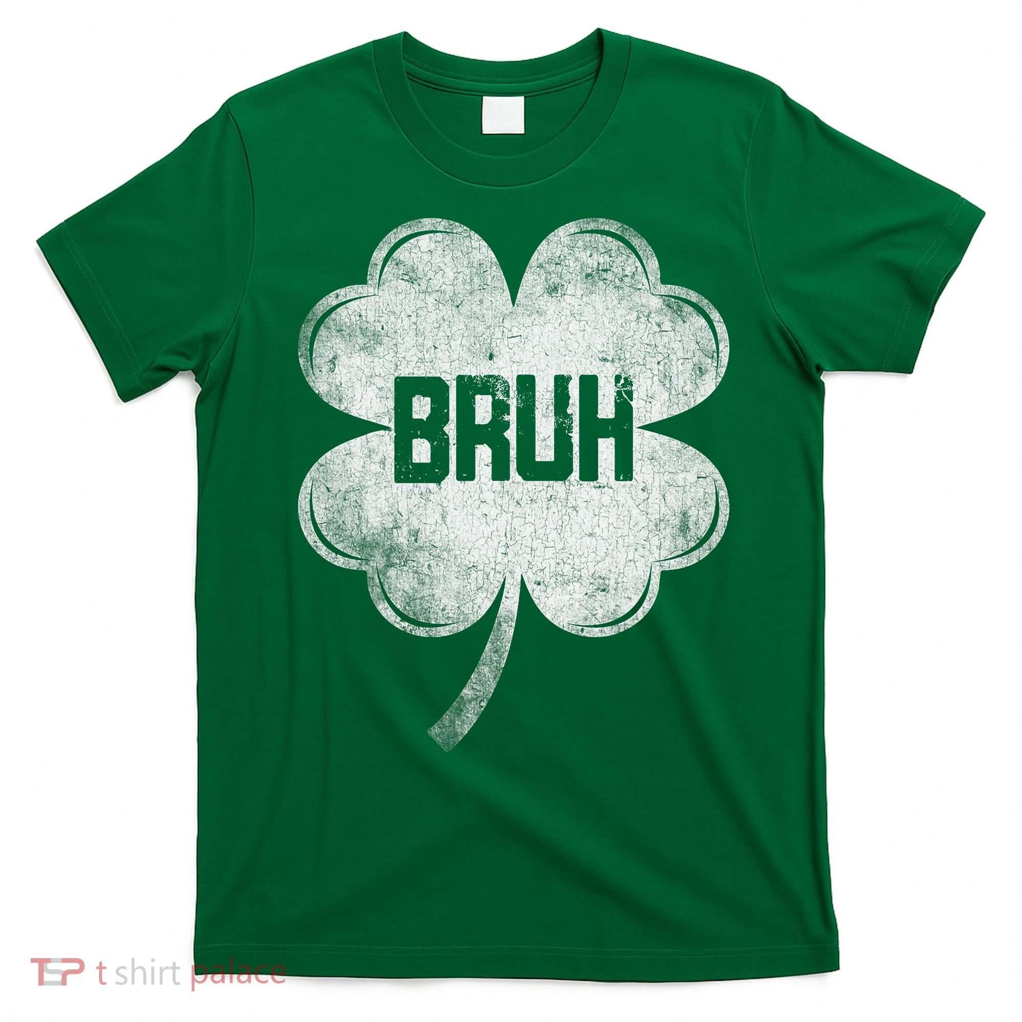 Funny St Patricks Day Bruh Meme Shamrock T-Shirt