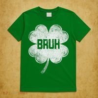 Funny St Patricks Day Bruh Meme Shamrock T-Shirt thumb 5