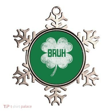 Funny St Patricks Day Bruh Meme Shamrock Ornament