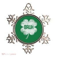 Funny St Patricks Day Bruh Meme Shamrock Ornament thumb 0