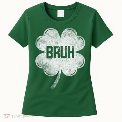 Funny St Patricks Day Bruh Meme Shamrock Women's T-Shirt