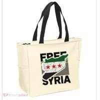 Free Syria Patriotic Syrian Flag Tote Bag thumb 2