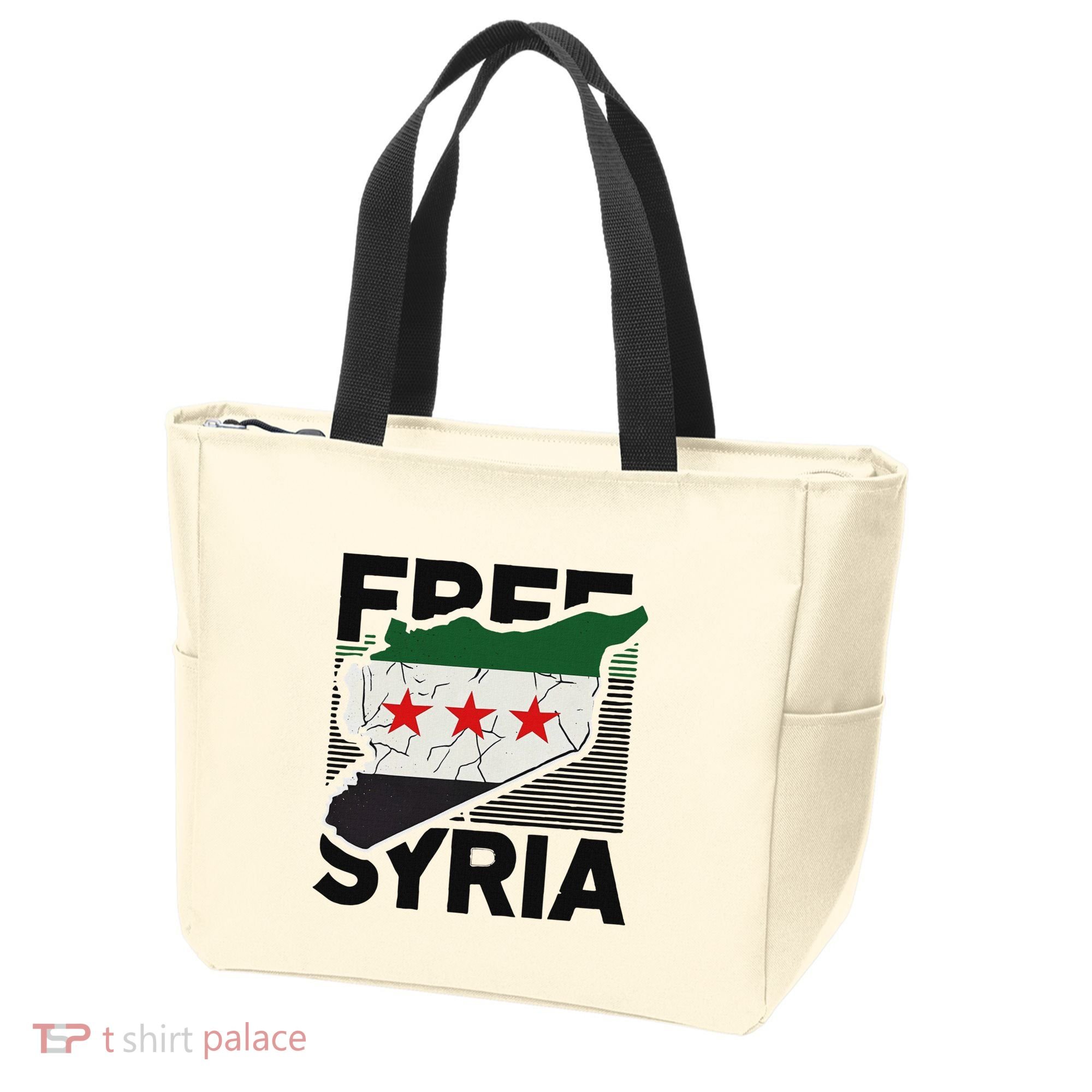 Free Syria Patriotic Syrian Flag Tote Bag