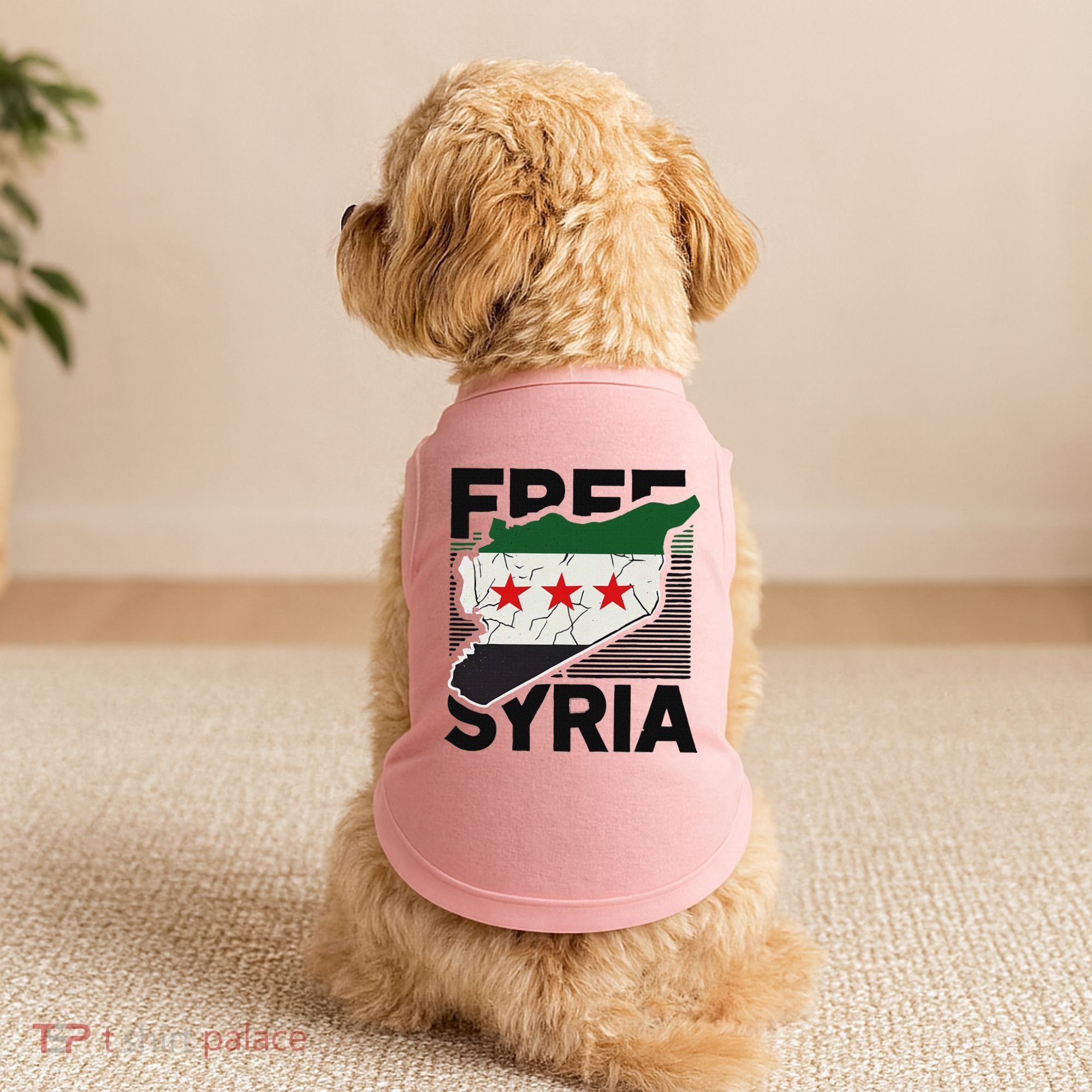 Free Syria Patriotic Syrian Flag Doggie Tank