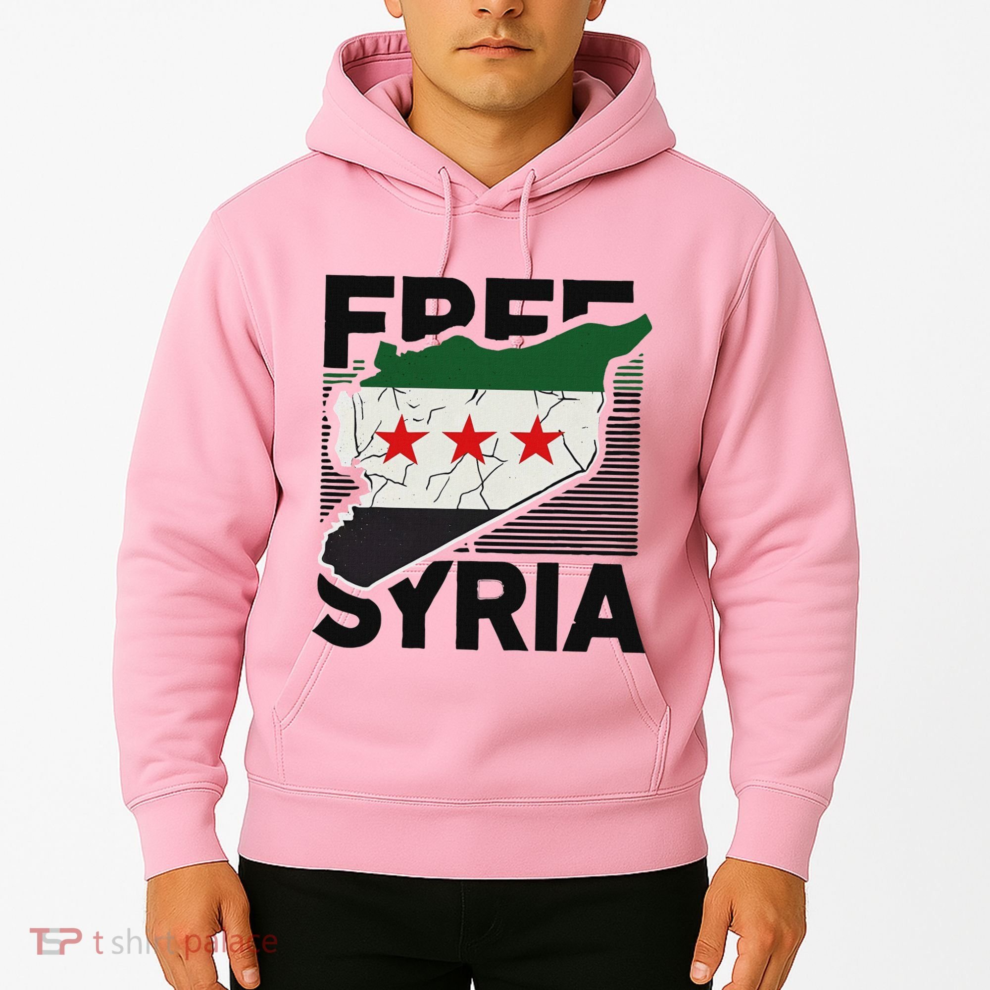 Free Syria Patriotic Syrian Flag Hoodie