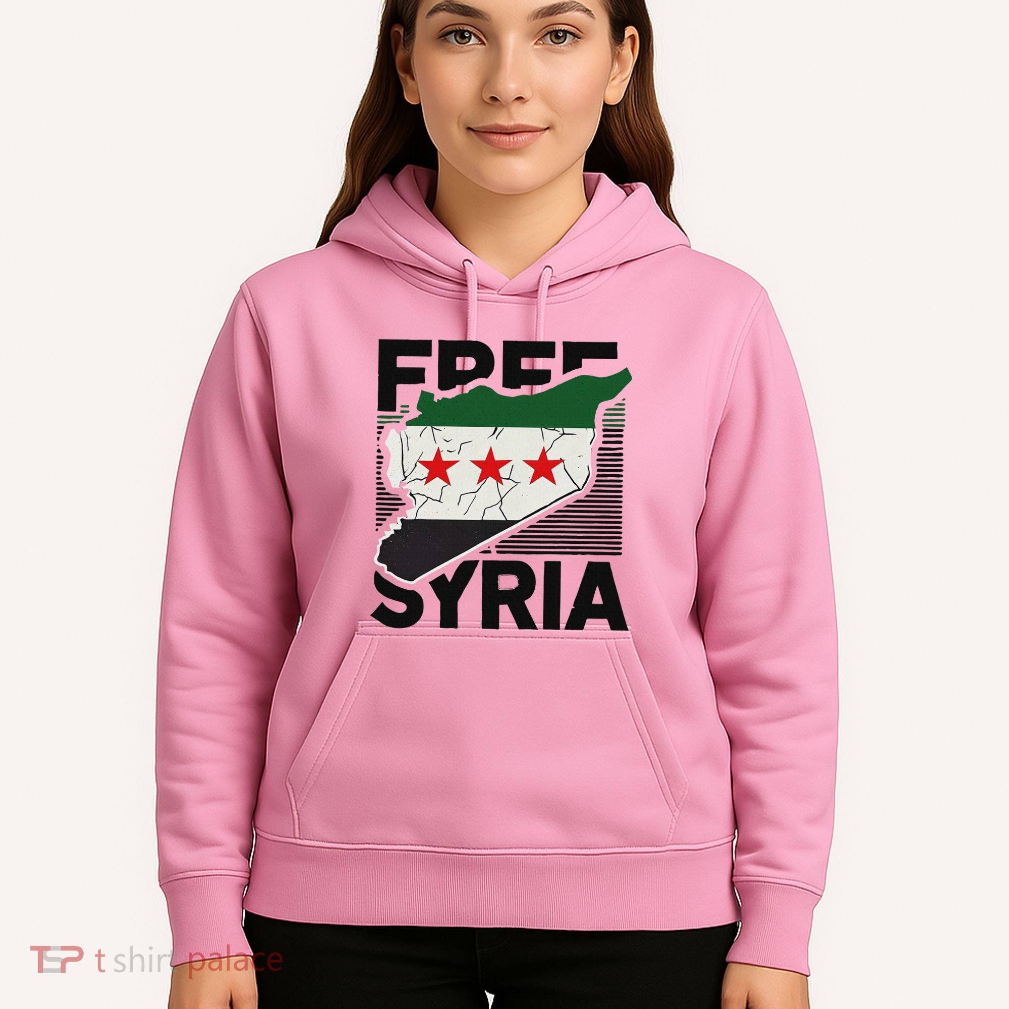 Free Syria Patriotic Syrian Flag Hoodie