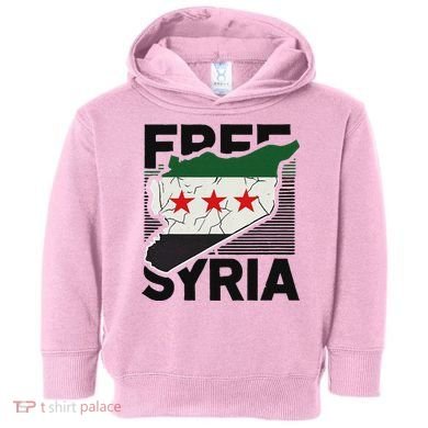 Free Syria Patriotic Syrian Flag Toddler Hoodie