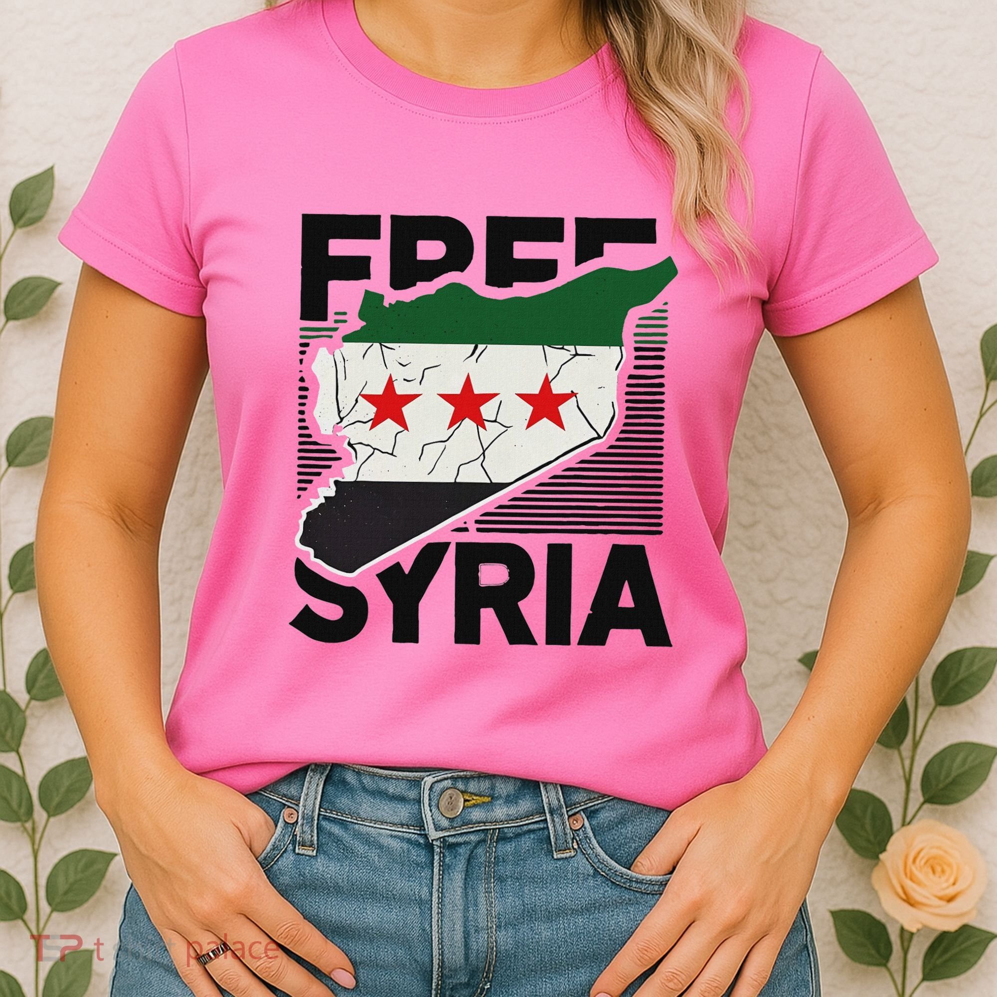 Free Syria Patriotic Syrian Flag Women's T-Shirt