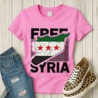 Free Syria Patriotic Syrian Flag Women's T-Shirt thumb 3