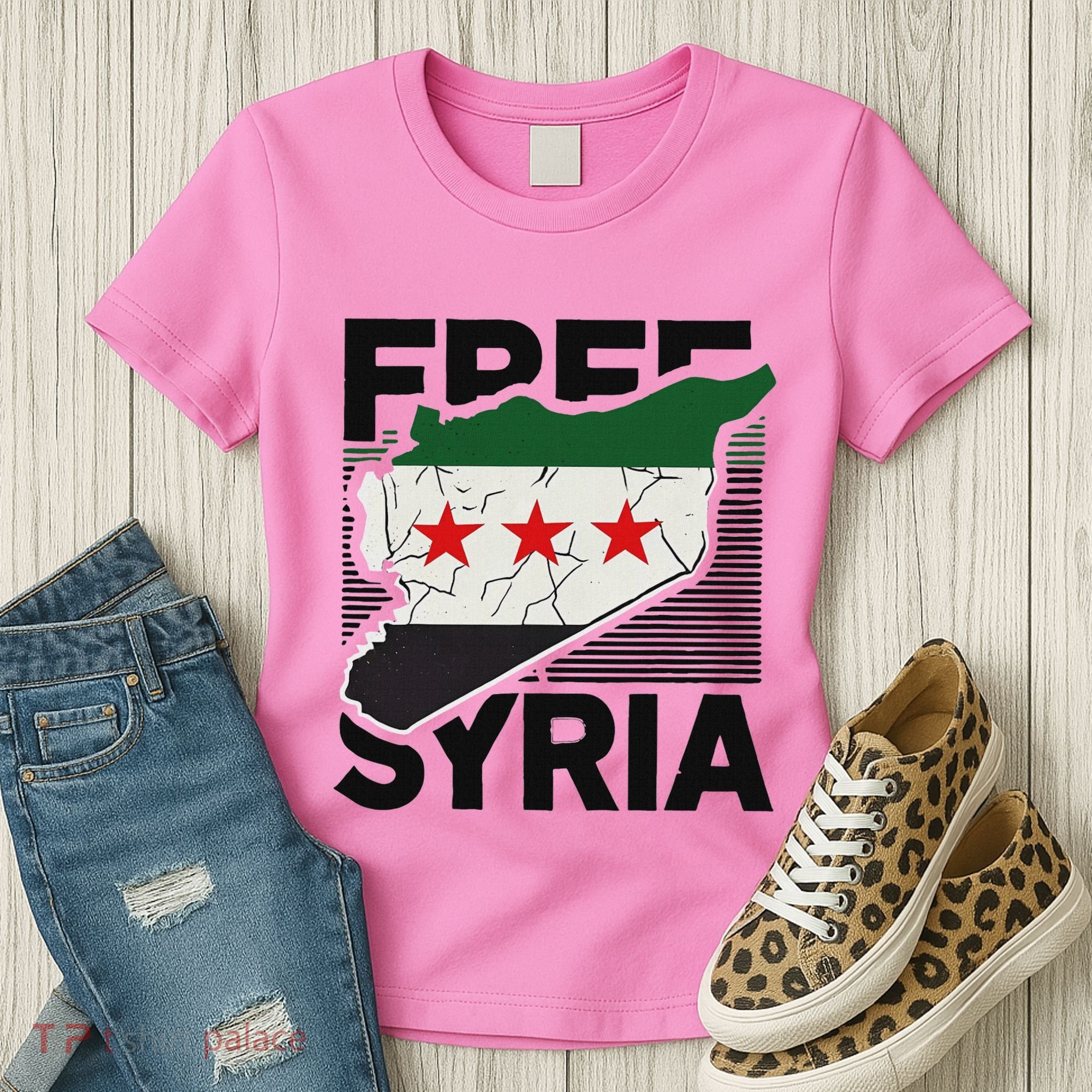 Free Syria Patriotic Syrian Flag Women's T-Shirt