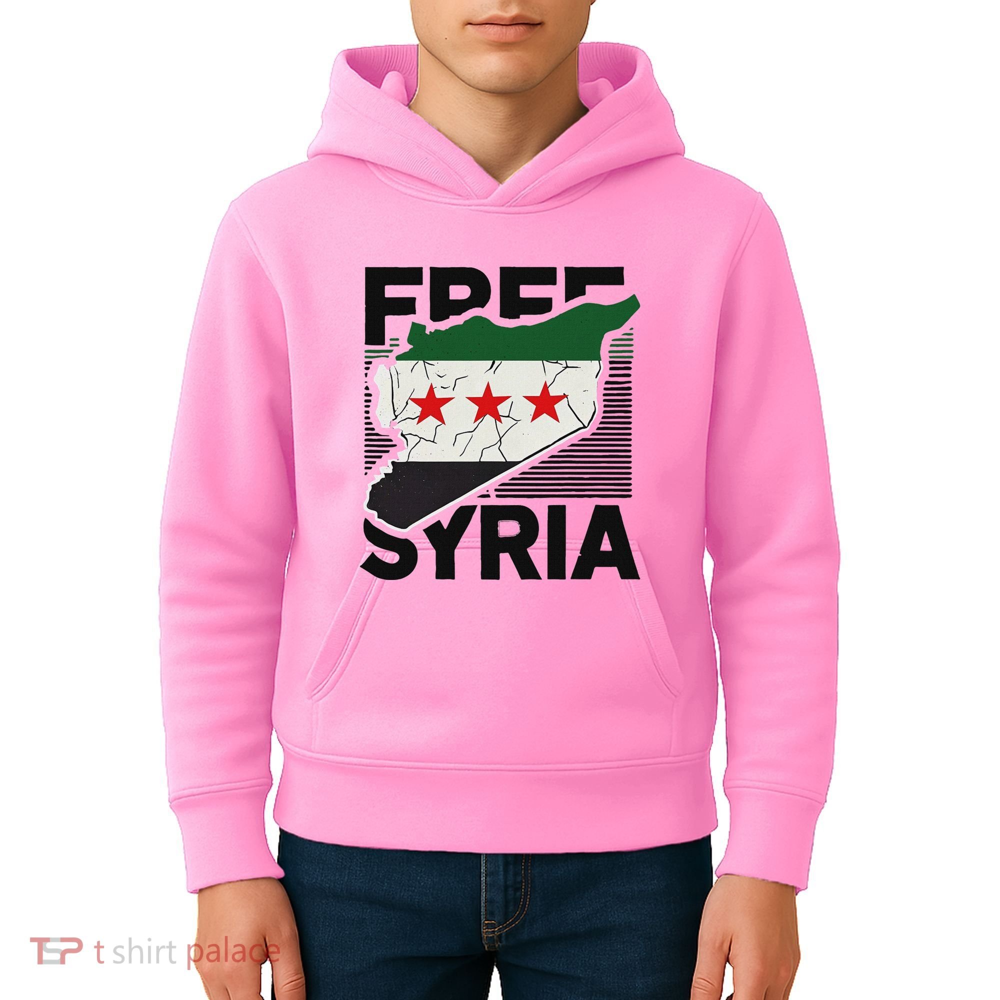 Free Syria Patriotic Syrian Flag Kids Hoodie