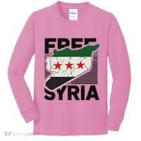 Free Syria Patriotic Syrian Flag Kids Long Sleeve Shirt thumb 0