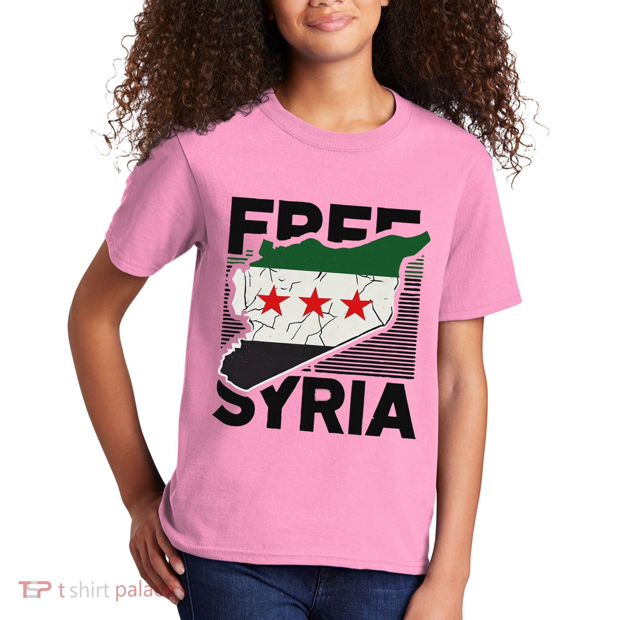 Free Syria Patriotic Syrian Flag Kids T-Shirt