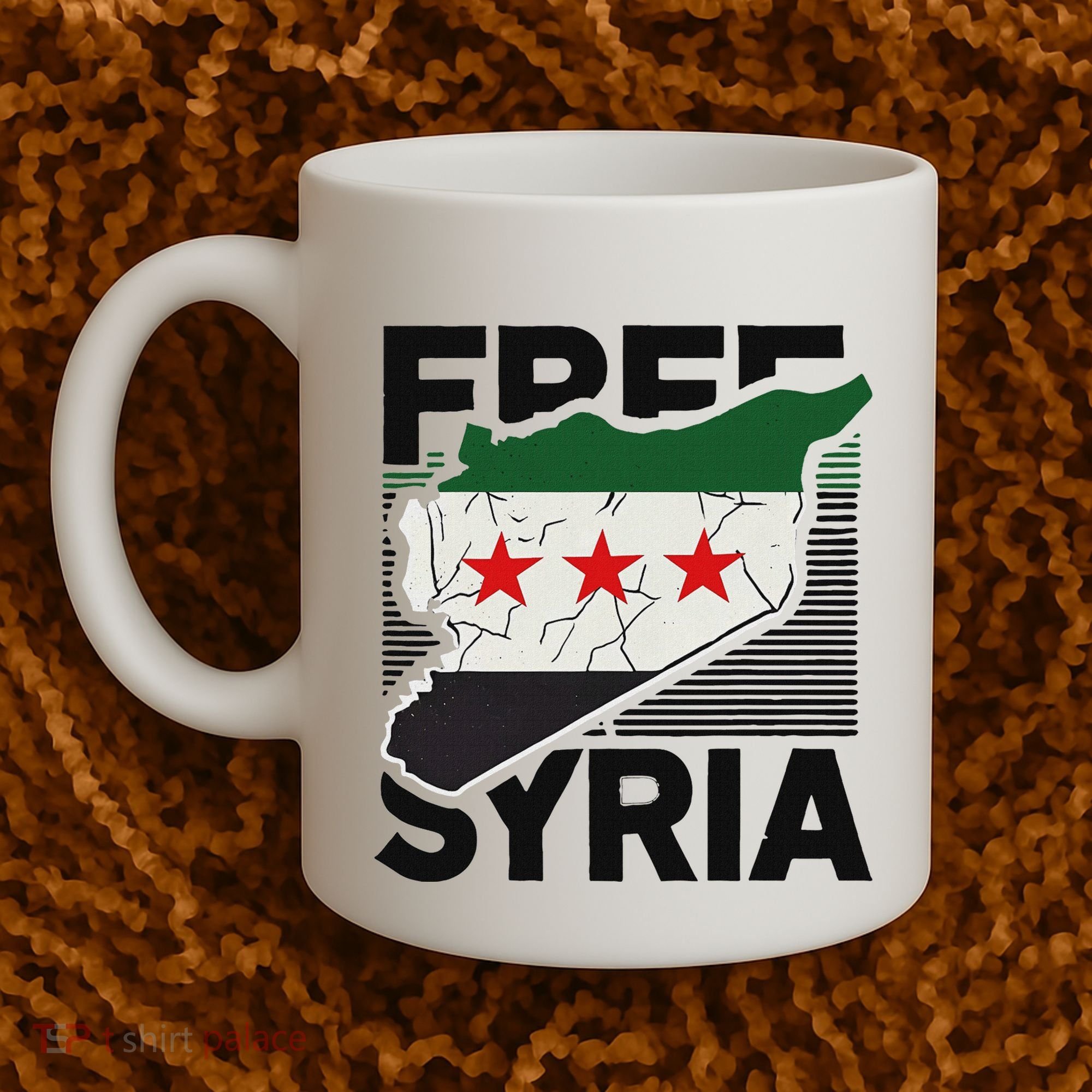 Free Syria Patriotic Syrian Flag Coffee Mug