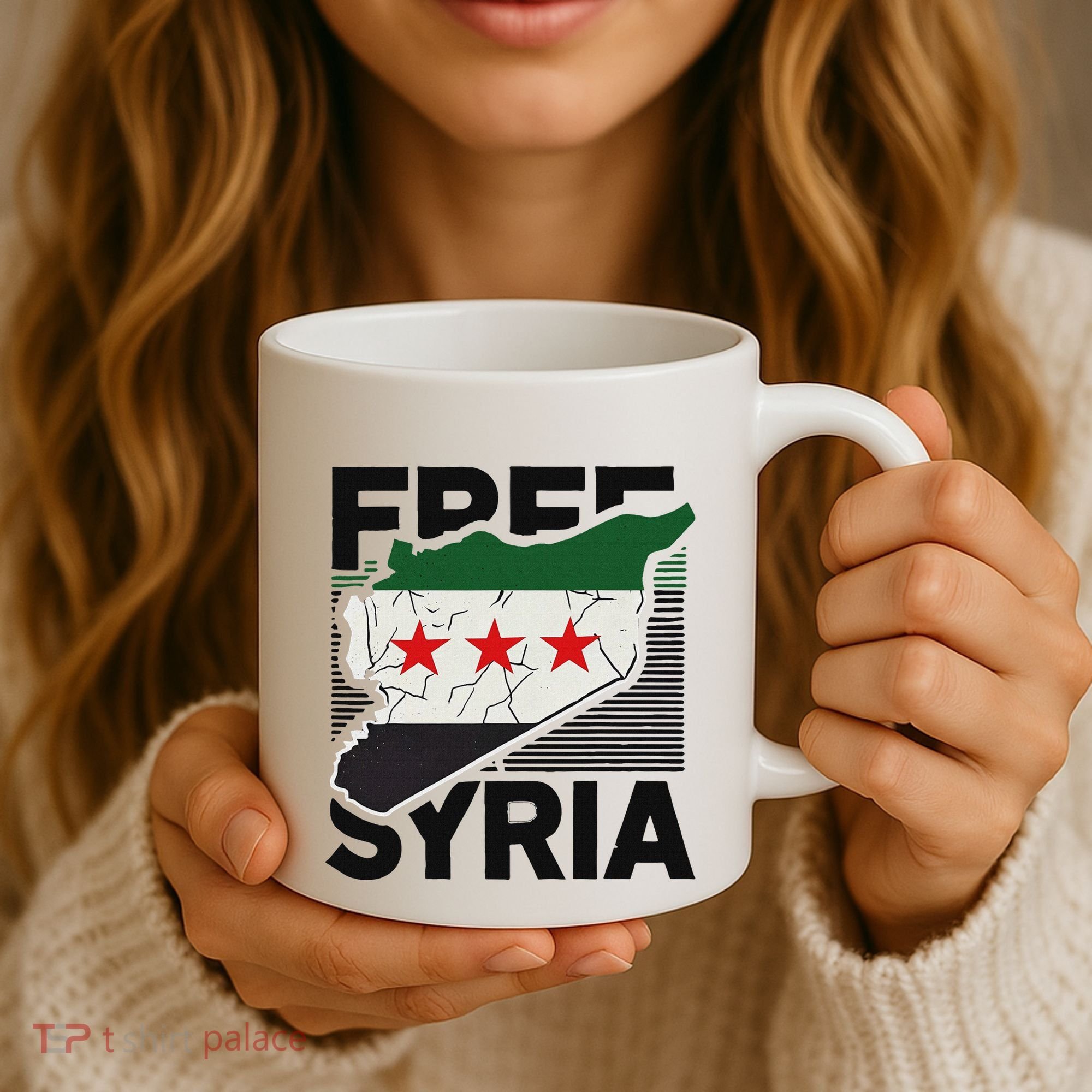 Free Syria Patriotic Syrian Flag Coffee Mug