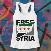 Free Syria Patriotic Syrian Flag Women's Tank Top thumb 3