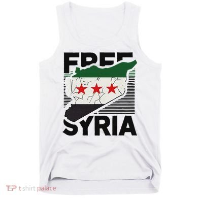 Free Syria Patriotic Syrian Flag Tank Top