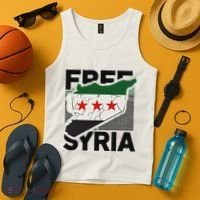 Free Syria Patriotic Syrian Flag Tank Top thumb 4