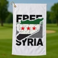 Free Syria Patriotic Syrian Flag Golf Towel thumb 1