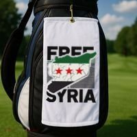 Free Syria Patriotic Syrian Flag Golf Towel thumb 2