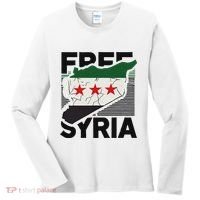 Free Syria Patriotic Syrian Flag Women's Long Sleeve Shirt thumb 0