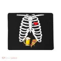 Funny Skeleton Pregnancy Pizza Beer Xray Halloween Soon Dad Gift Mousepad thumb 0