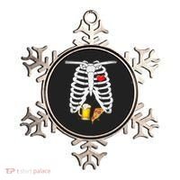 Funny Skeleton Pregnancy Pizza Beer Xray Halloween Soon Dad Gift Ornament thumb 0