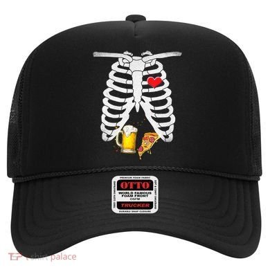 Funny Skeleton Pregnancy Pizza Beer Xray Halloween Soon Dad Gift Hat