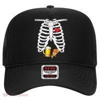 Funny Skeleton Pregnancy Pizza Beer Xray Halloween Soon Dad Gift Hat thumb 0