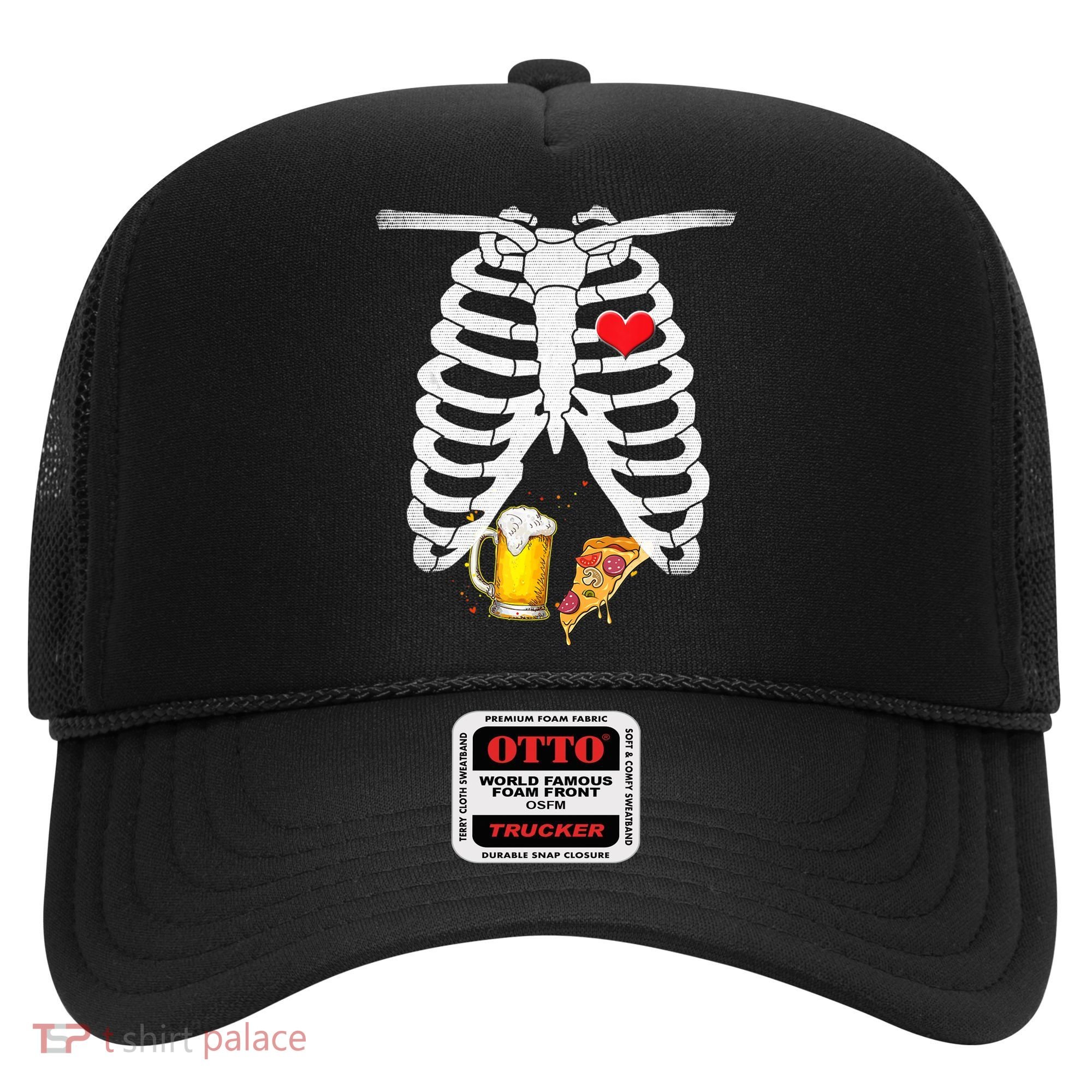 Funny Skeleton Pregnancy Pizza Beer Xray Halloween Soon Dad Gift Hat