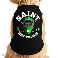 Funny St Patrick's Day Saint Hat Tricks Hockey Player Fan Doggie Tank thumb 0