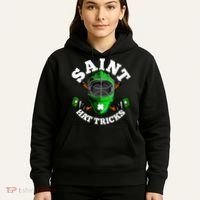 Funny St Patrick's Day Saint Hat Tricks Hockey Player Fan Hoodie thumb 5