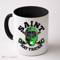 Funny St Patrick's Day Saint Hat Tricks Hockey Player Fan Coffee Mug thumb 0