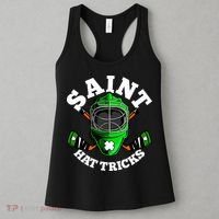 Funny St Patrick's Day Saint Hat Tricks Hockey Player Fan Women's Tank Top thumb 3