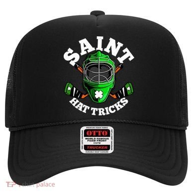 Funny St Patrick's Day Saint Hat Tricks Hockey Player Fan Hat
