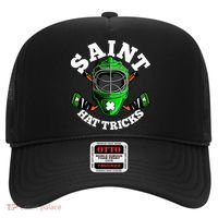 Funny St Patrick's Day Saint Hat Tricks Hockey Player Fan Hat thumb 0