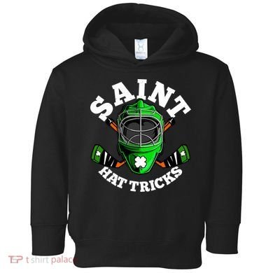 Funny St Patrick's Day Saint Hat Tricks Hockey Player Fan Toddler Hoodie