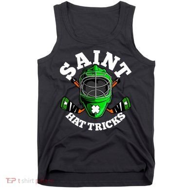 Funny St Patrick's Day Saint Hat Tricks Hockey Player Fan Tank Top
