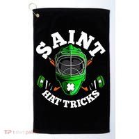 Funny St Patrick's Day Saint Hat Tricks Hockey Player Fan Golf Towel thumb 0