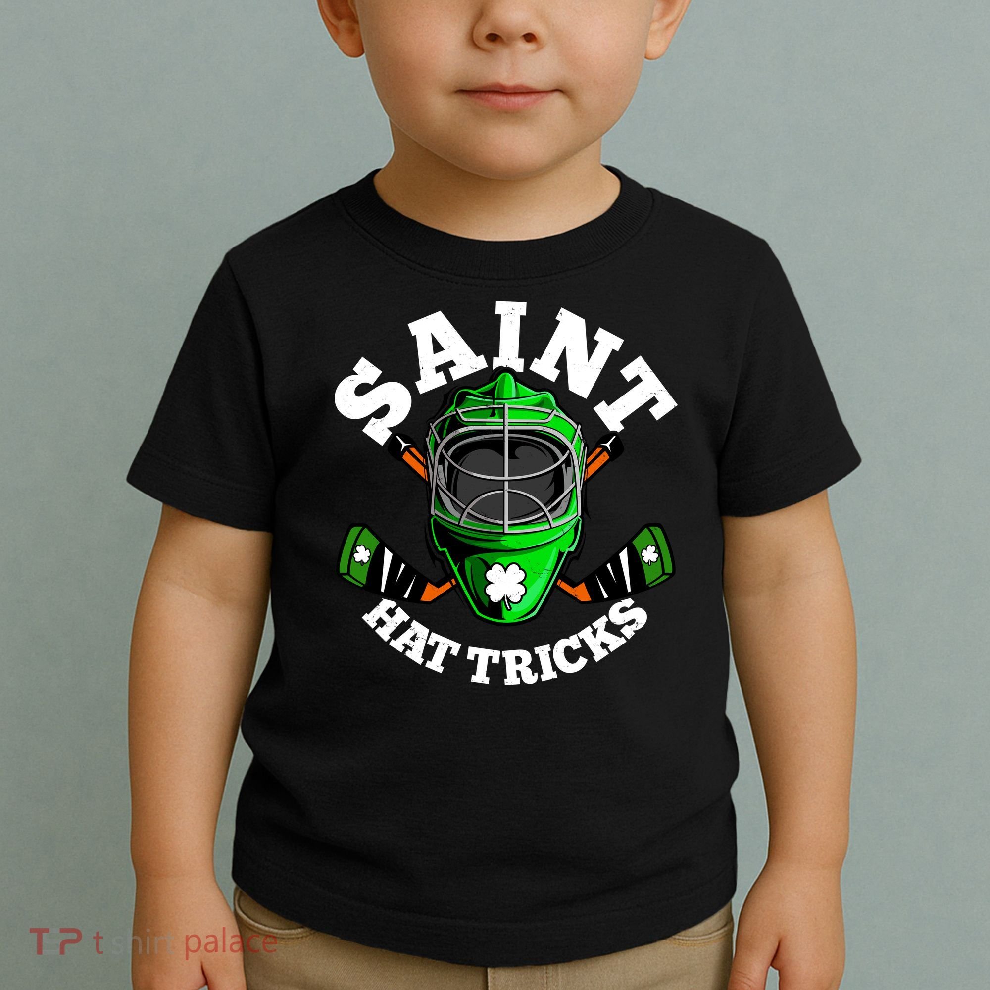 Funny St Patrick's Day Saint Hat Tricks Hockey Player Fan Toddler T-Shirt