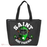 Funny St Patrick's Day Saint Hat Tricks Hockey Player Fan Tote Bag thumb 0