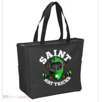 Funny St Patrick's Day Saint Hat Tricks Hockey Player Fan Tote Bag thumb 2