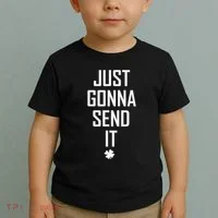 Funny Saint Patrick's Day Just Gonna Send It Toddler T-Shirt thumb 2