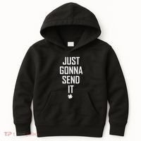 Funny Saint Patrick's Day Just Gonna Send It Kids Hoodie thumb 0