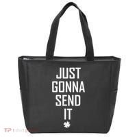 Funny Saint Patrick's Day Just Gonna Send It Tote Bag thumb 0