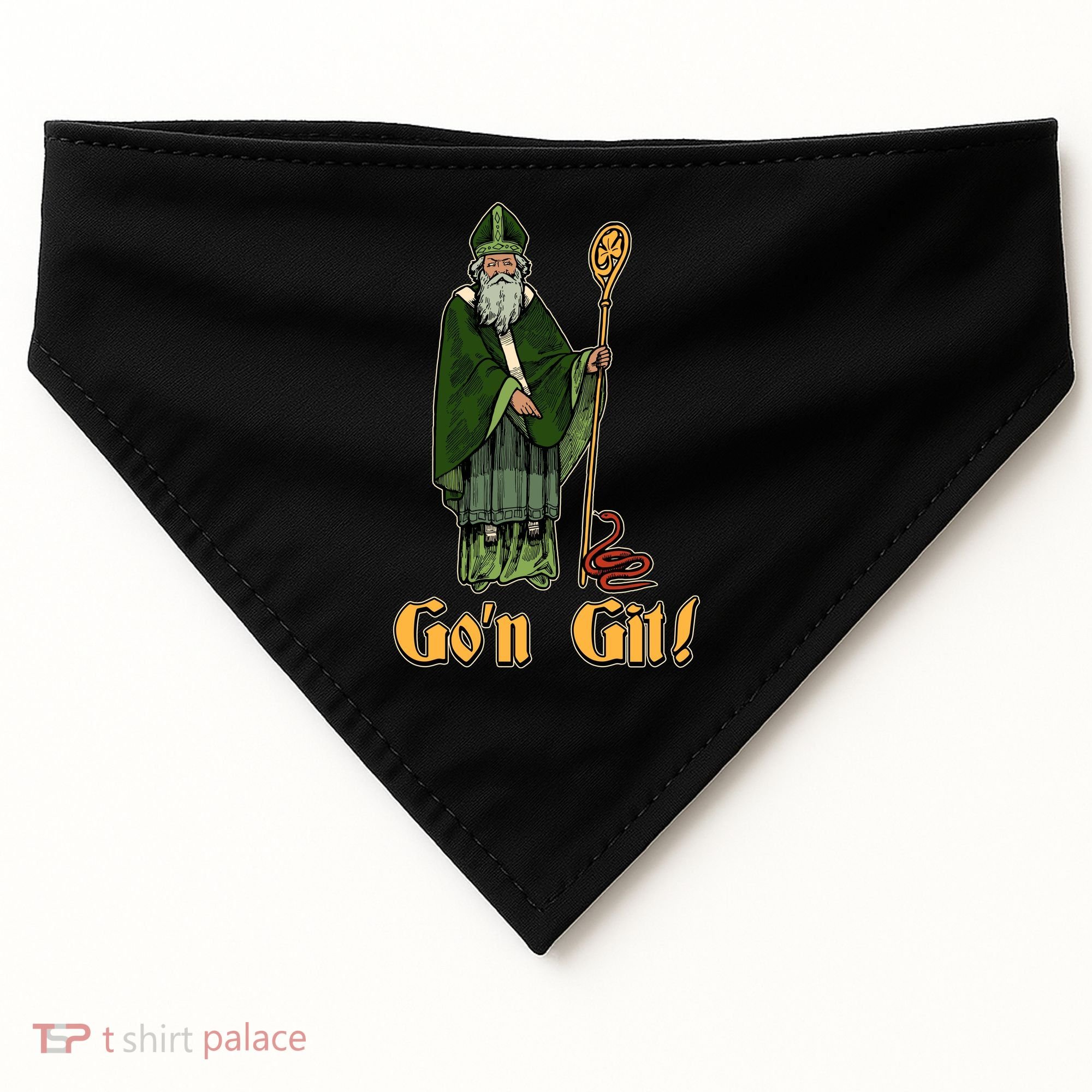 Funny Saint Patricks Day Gon Git Snake USA-Made Doggie Bandana